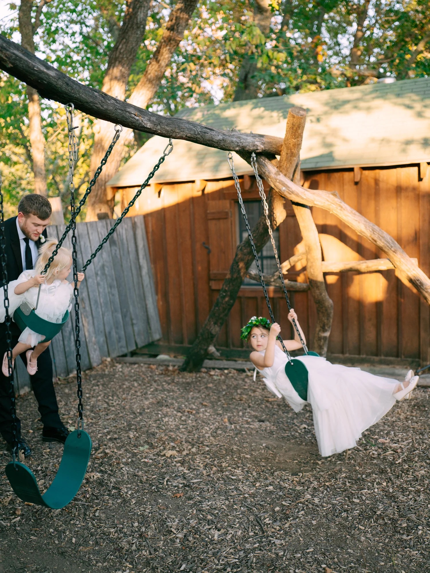 Lauren and Adam's outdoor wedding ceremony at The Barn at Riverbend