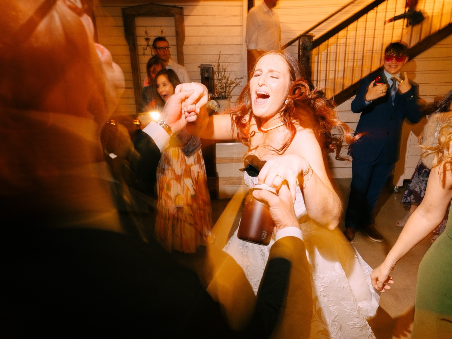 Lauren dancing at her reception at The Barn at Riverbend